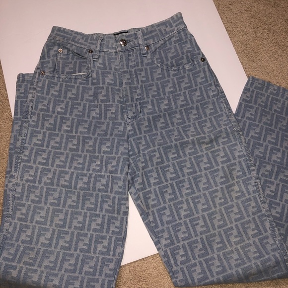 Fendi Zucca Monogram pants - sky blue - Picture 2 of 3